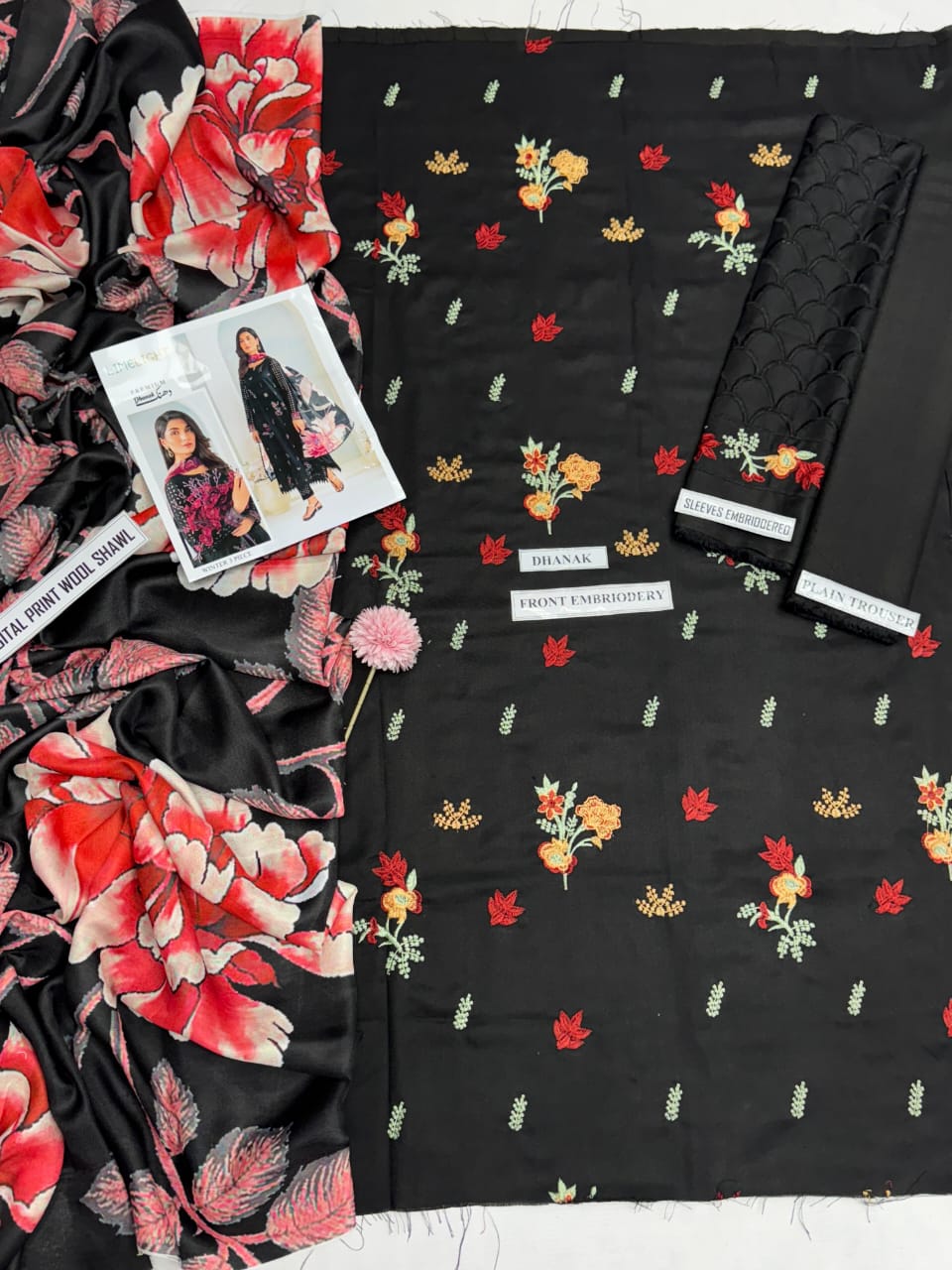 "Trendy Look with Classic Embroidery Suit"