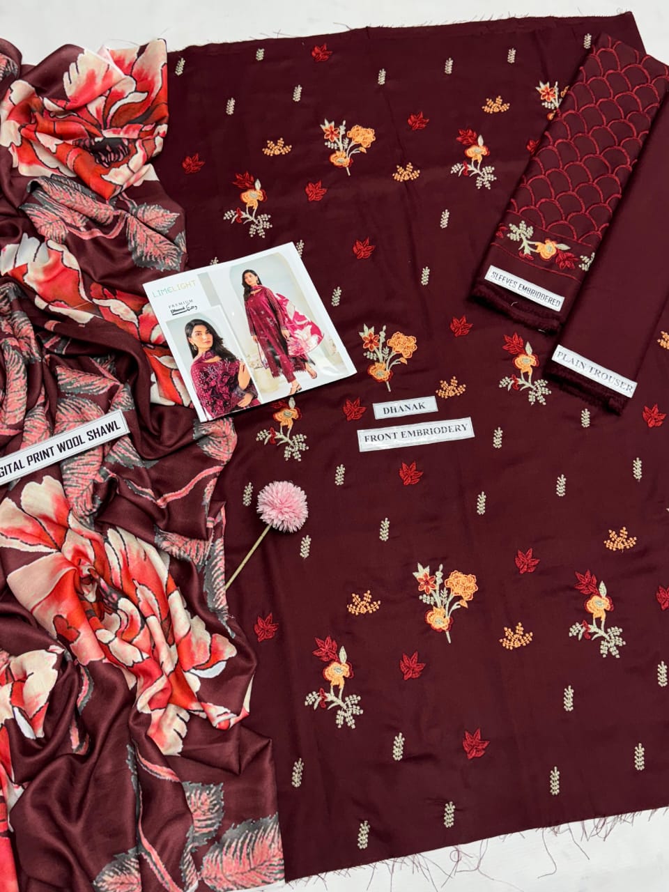 "Trendy Look with Classic Embroidery Suit"