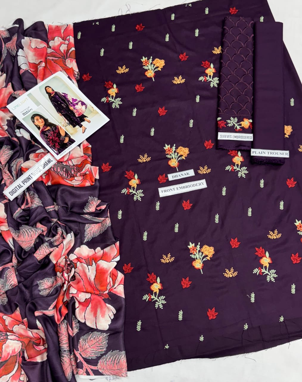 "Trendy Look with Classic Embroidery Suit"